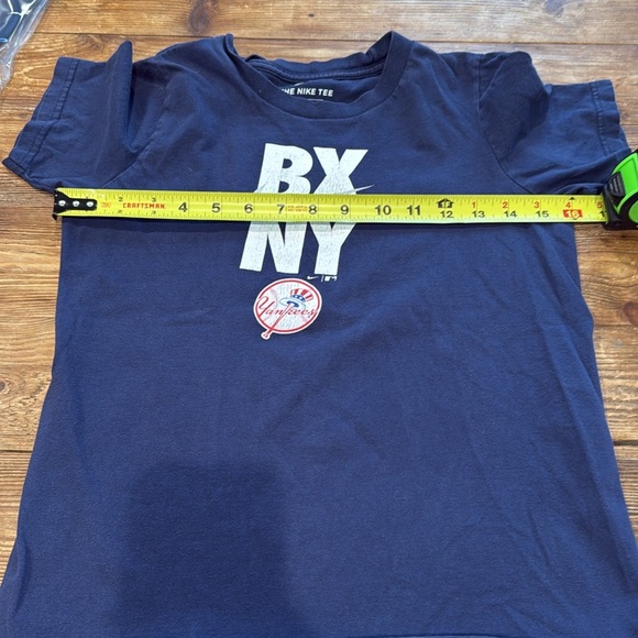 Nike 100% Cotton BXNY NY Yankees Kid T-Shirt Navy White Writing Medium 10/12 EUC - Picture 5 of 5